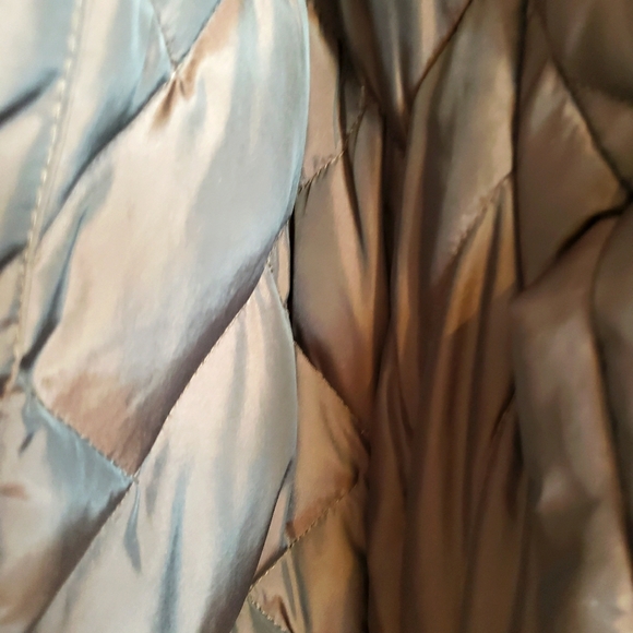 Anne Klein Rustic Gold Sheen Full length Coat Gold Hardware W Large - Picture 13 of 16